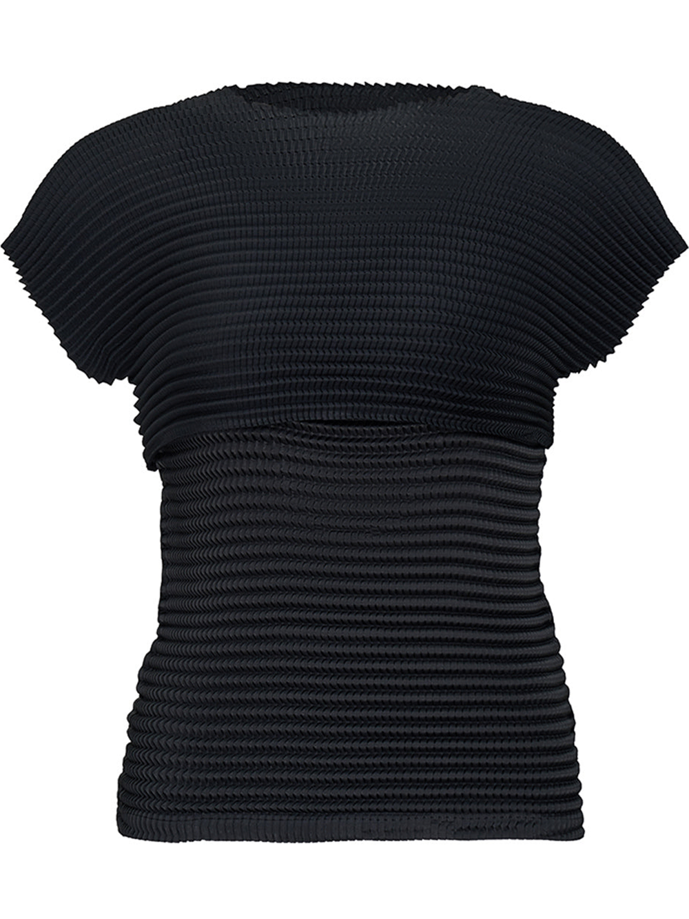 ISSEY-MIYAKE-LAYERED-PLEATS-Pleated-Top-Black-1