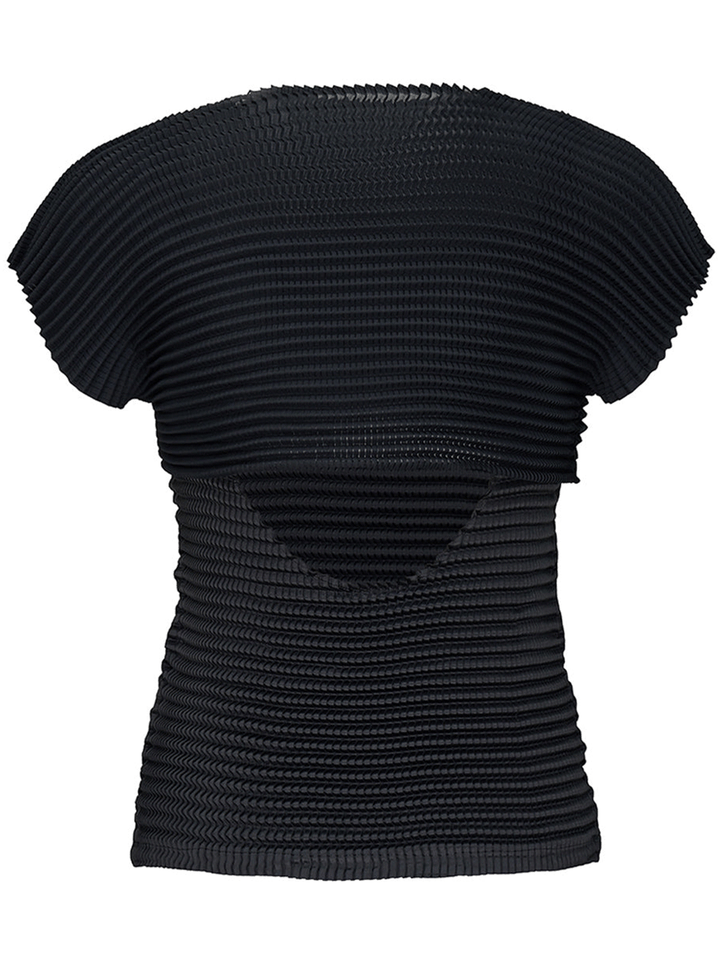 ISSEY-MIYAKE-LAYERED-PLEATS-Pleated-Top-Black-2