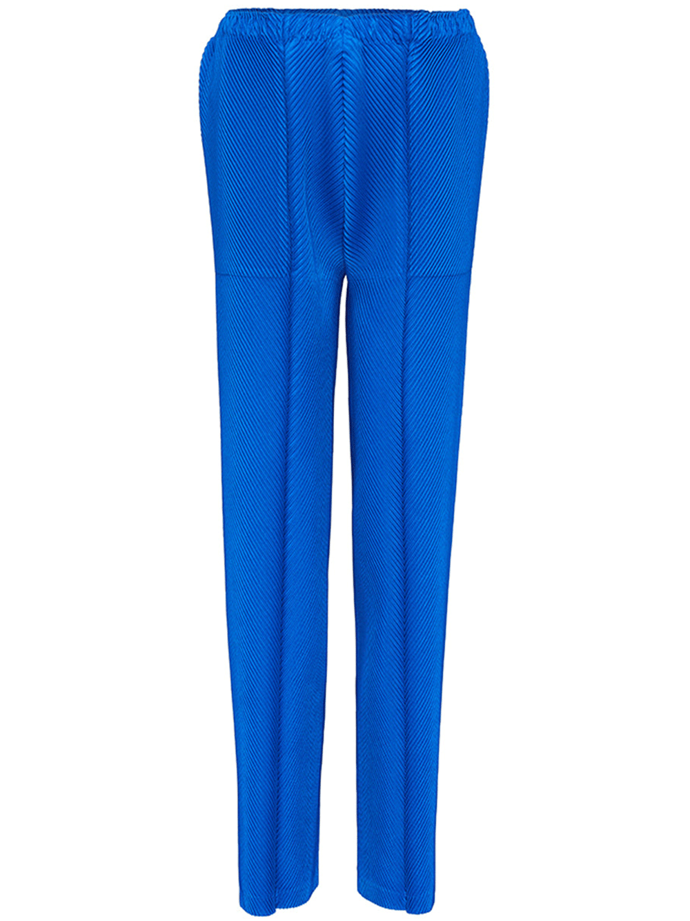 ISSEY-MIYAKE-LEATHER-LIKE-PLEATS-Pleated-Pants-Blue-1