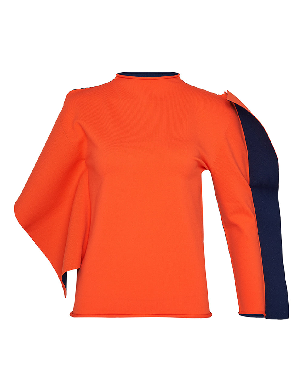 ISSEY-MIYAKE-SHAPED-CANVAS-Top-Orange_Navy_1