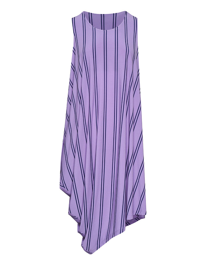 ISSEY-MIYAKE-STRIPE-DRAPE-Jersey-Dress-Purple-1