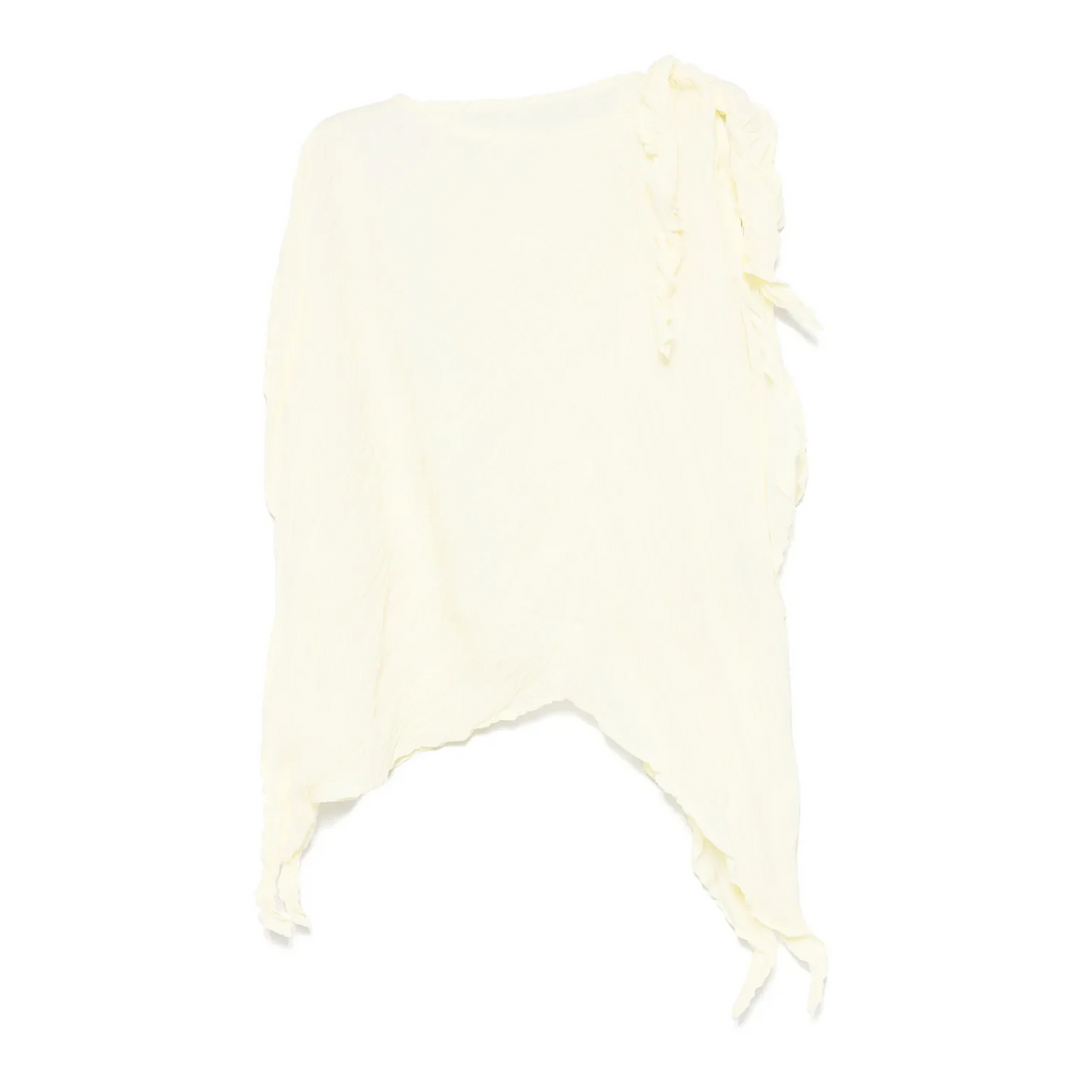 Wrinkled And Twisted Pleated Top