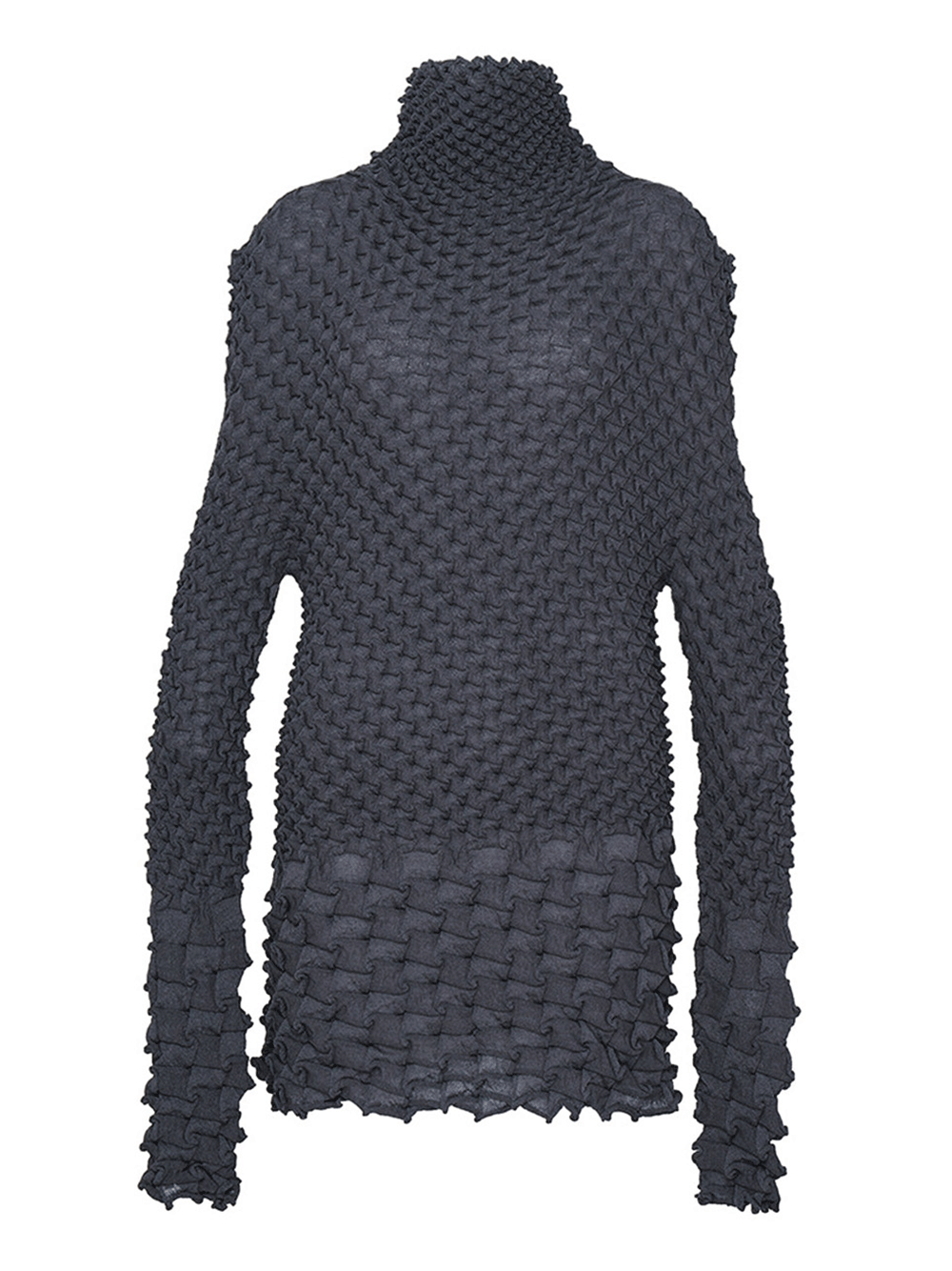 ISSEYMIYAKE-WOOLSHELLKNITDress-Gray-1