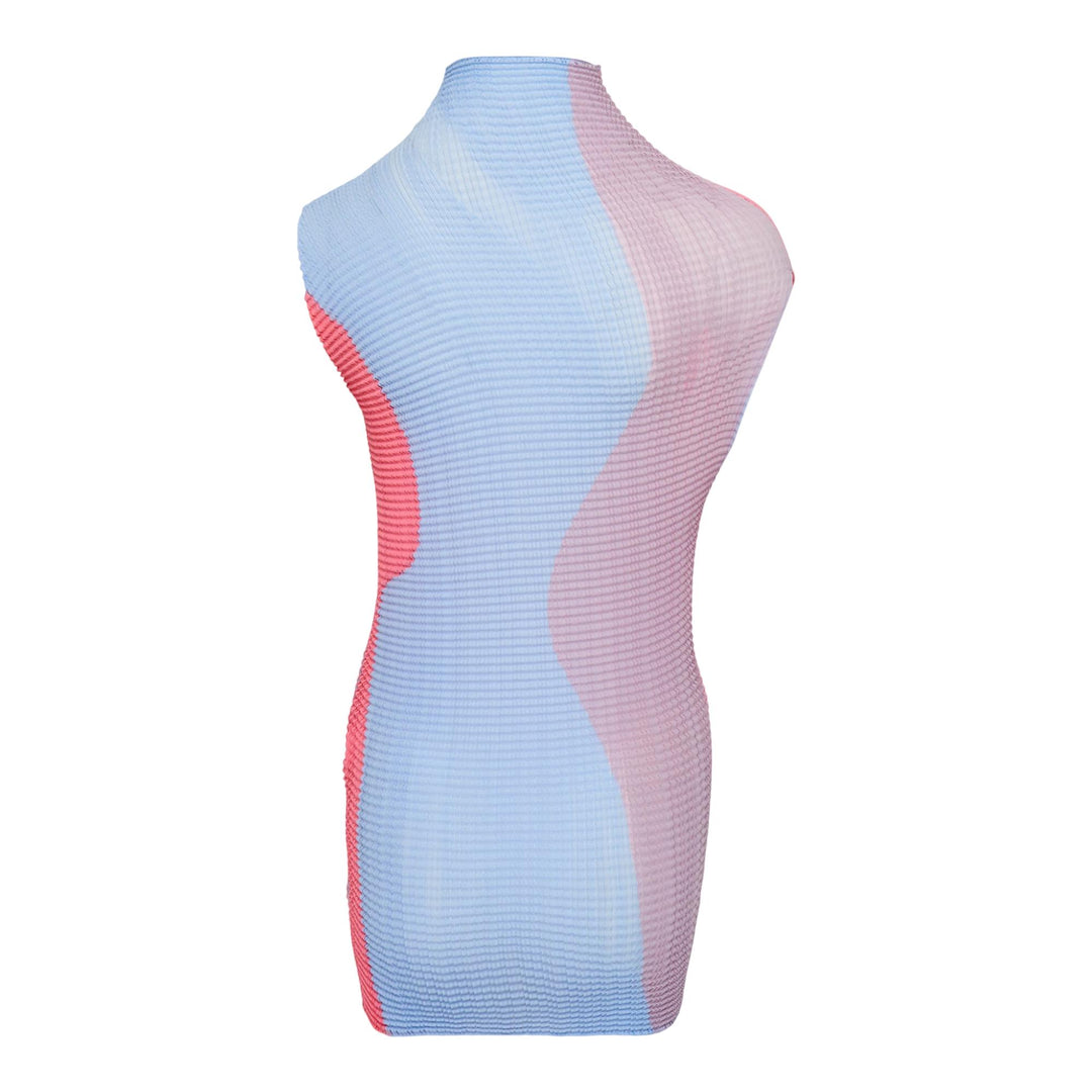 Club21 - ISSEY MIYAKE - Abstract Tint Pleats Pleated Top - PLEATED TOPS - Coral Light Blue
