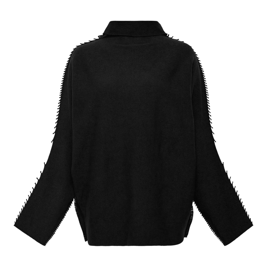 Club21 - ISSEY MIYAKE - Campagne Knit Top - KNIT TOPS - Black