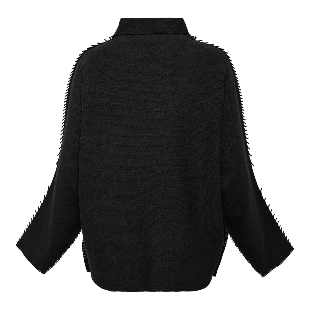 Club21 - ISSEY MIYAKE - Campagne Knit Top - KNIT TOPS - Black