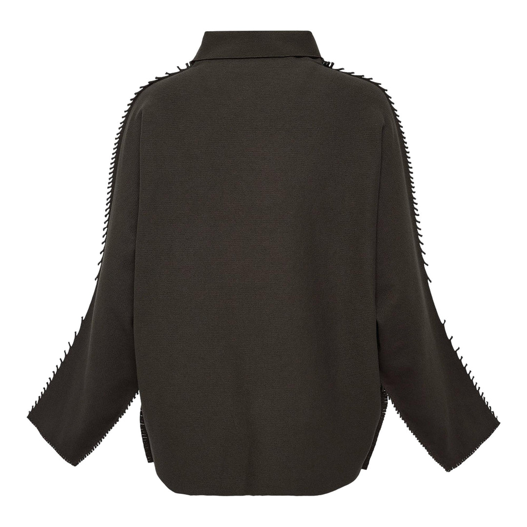 Club21 - ISSEY MIYAKE - Campagne Knit Top - KNIT TOPS - Khaki