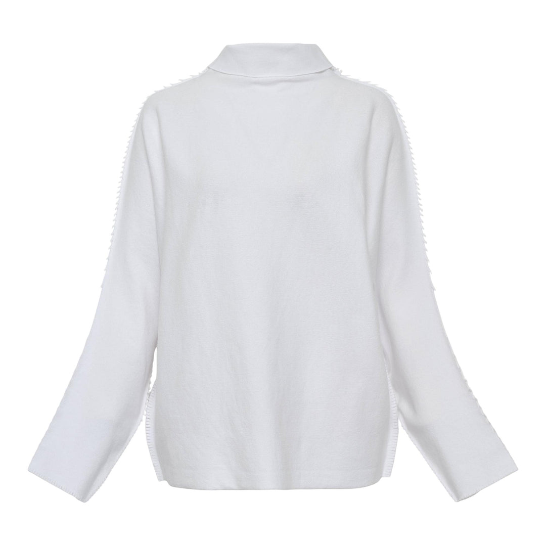 Club21 - ISSEY MIYAKE - Campagne Knit Top - KNIT TOPS - White