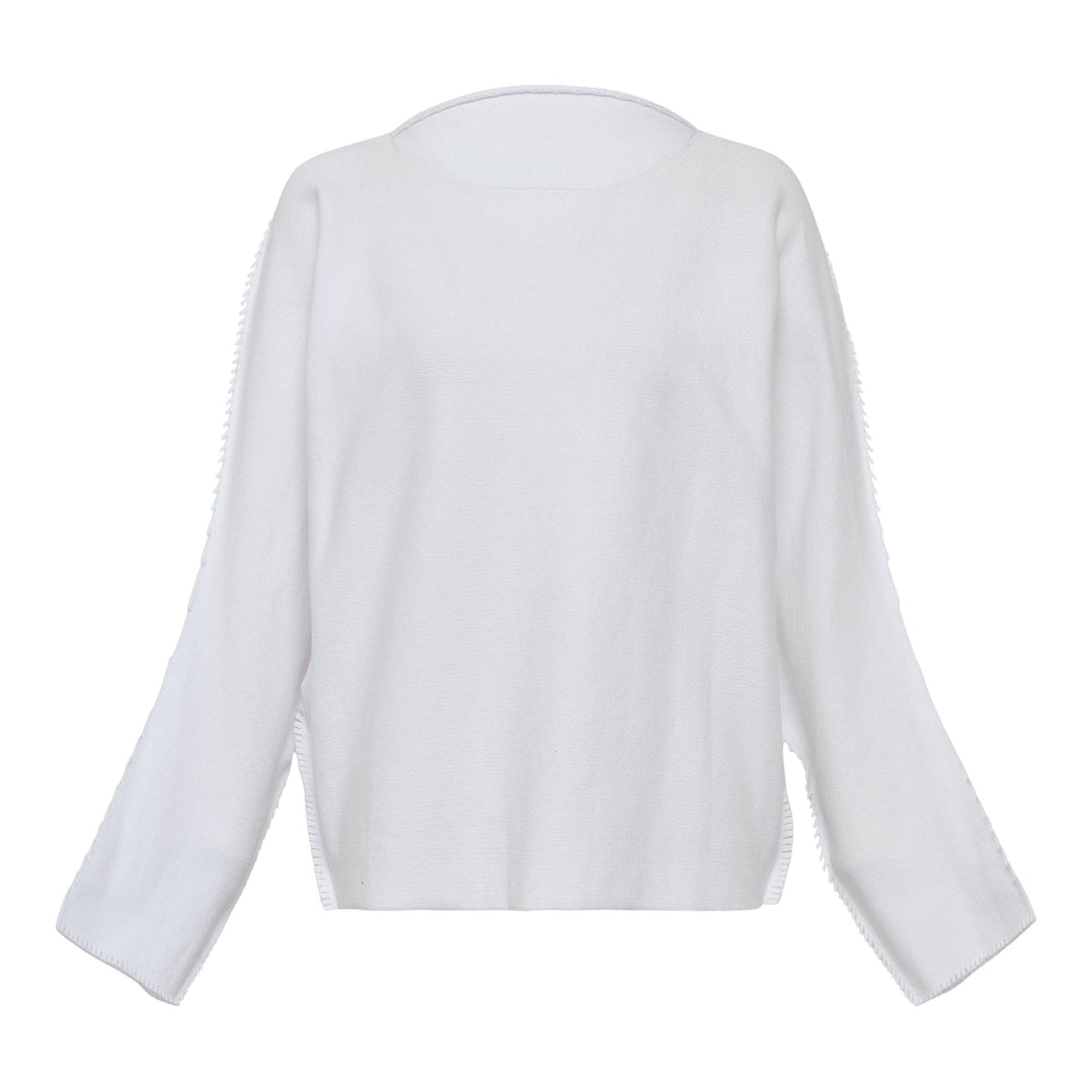 Club21 - ISSEY MIYAKE - Campagne Knit Top - KNIT TOPS - White