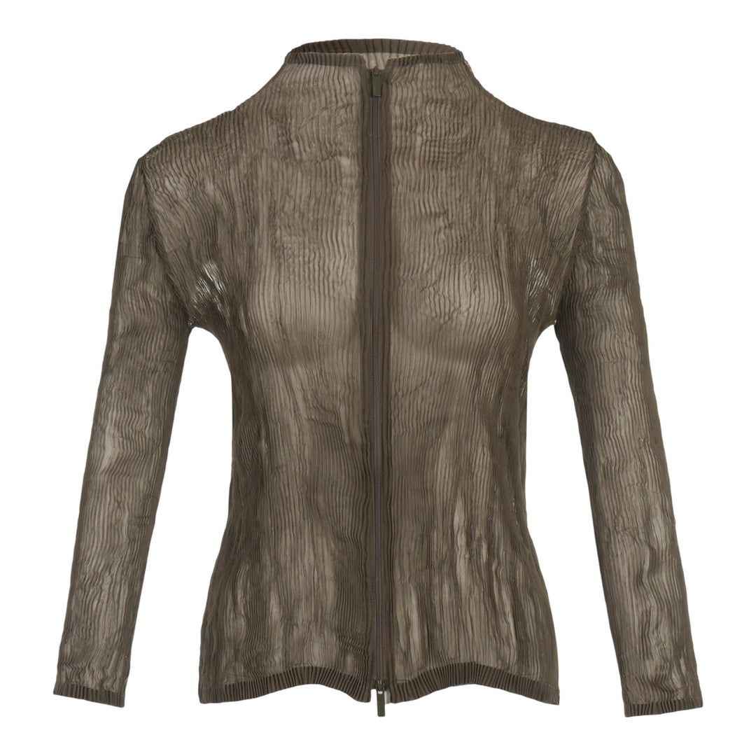 Club21 - ISSEY MIYAKE - Chiffon Twist 1 Shirt - SHIRTS - Dark Brown