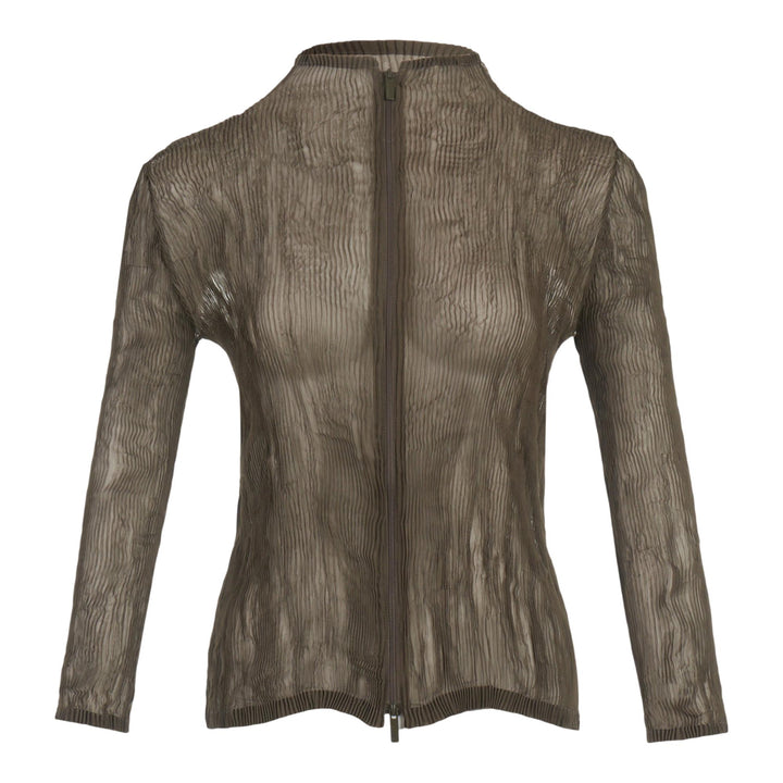 Club21 - ISSEY MIYAKE - Chiffon Twist 1 Shirt - SHIRTS - Dark Brown