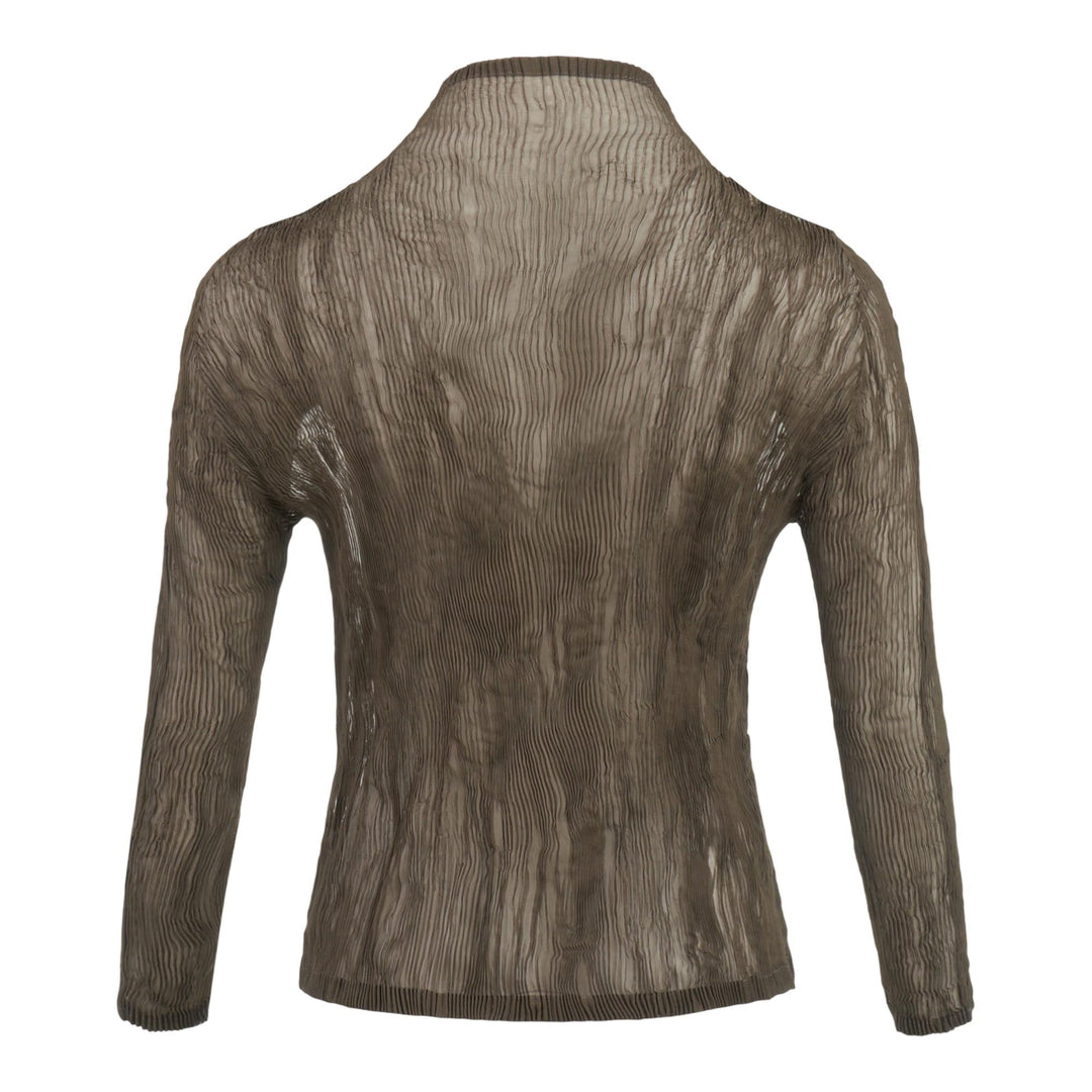 Club21 - ISSEY MIYAKE - Chiffon Twist 1 Shirt - SHIRTS - Dark Brown