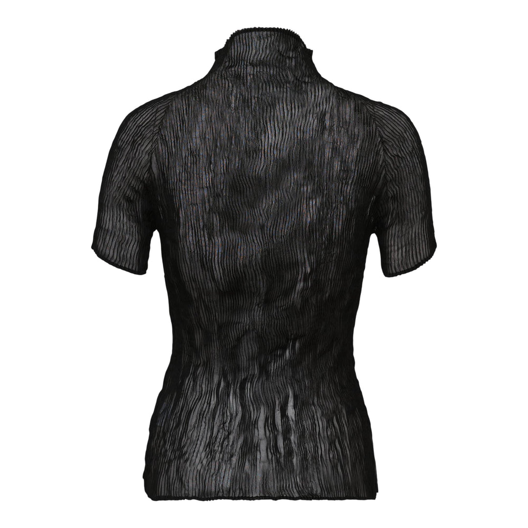 Club21 - ISSEY MIYAKE - Chiffon Twist BKWT-56 Woven Top - WOVEN TOPS - Black