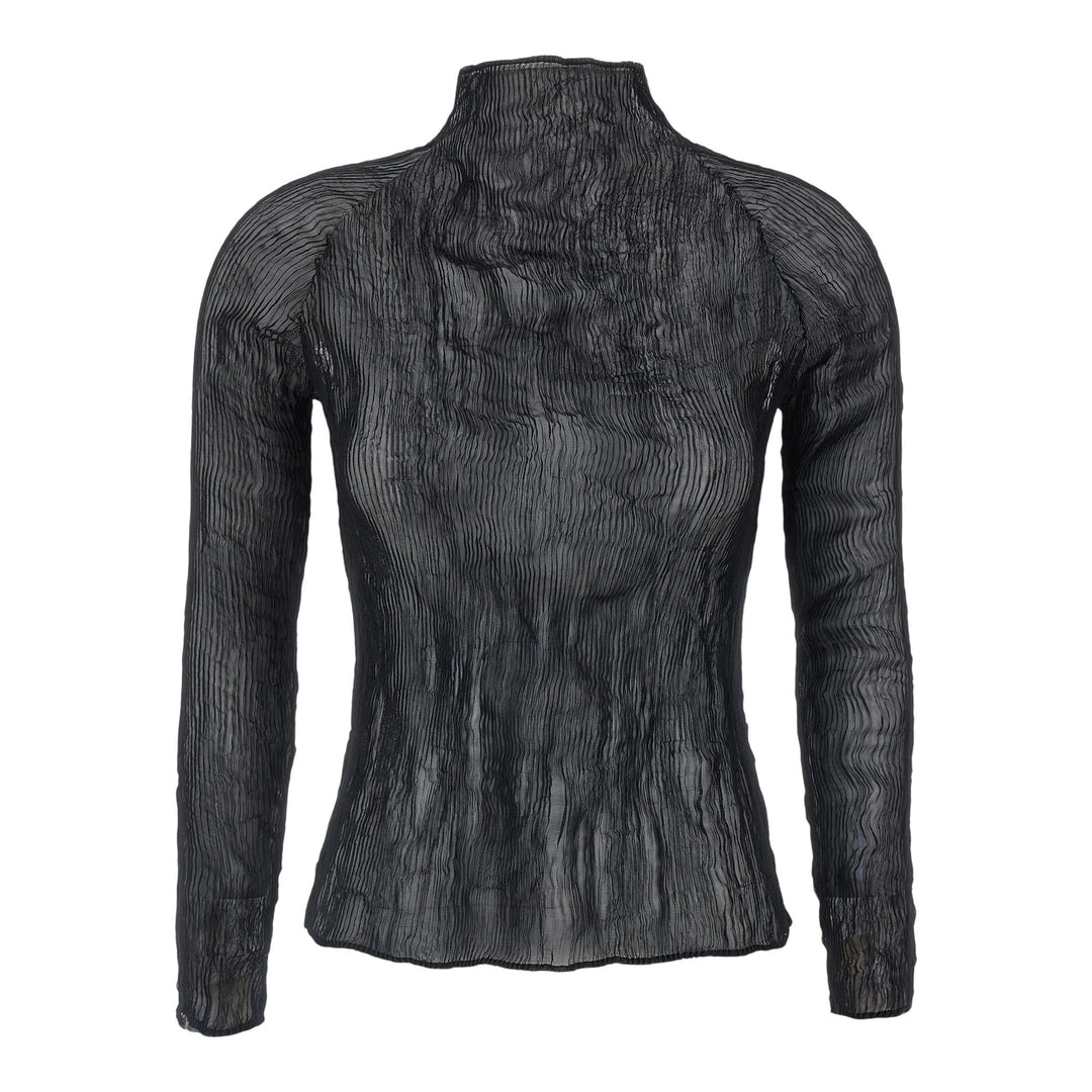 Club21 - ISSEY MIYAKE - Chiffon Twist Shirt - SHIRTS - Black