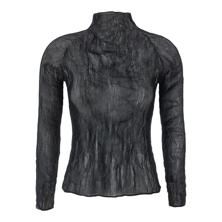 Club21 - ISSEY MIYAKE - Chiffon Twist Shirt - SHIRTS - Black
