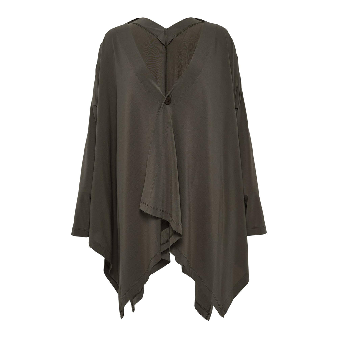 Club21 - ISSEY MIYAKE - Drape Jersey-58 Cardigan - CARDIGANS - Khaki