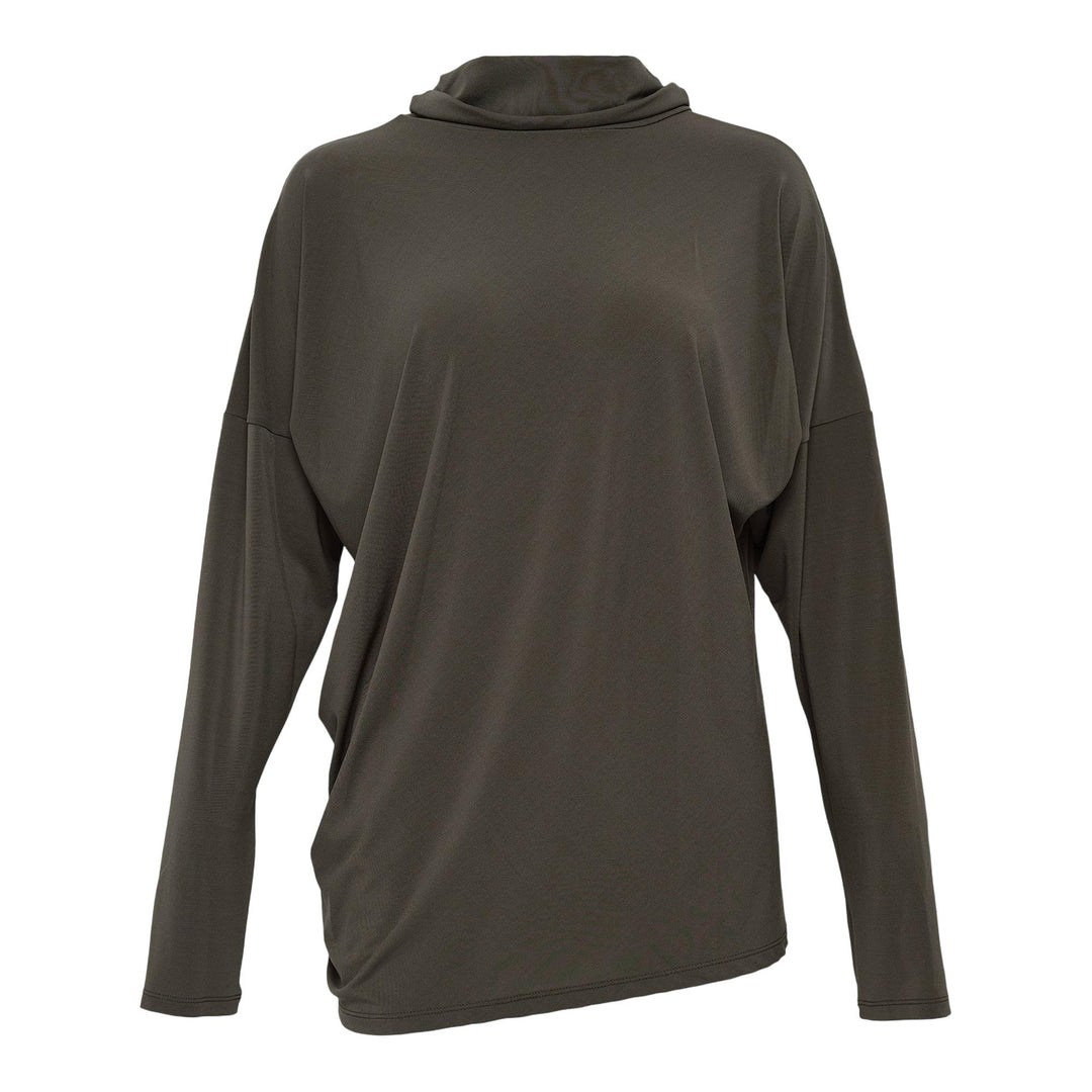 Club21 - ISSEY MIYAKE - Drape Jersey-58 Knit Top - KNIT TOPS - Khaki