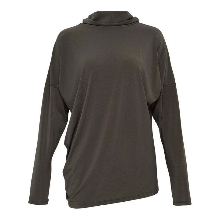 Club21 - ISSEY MIYAKE - Drape Jersey-58 Knit Top - KNIT TOPS - Khaki