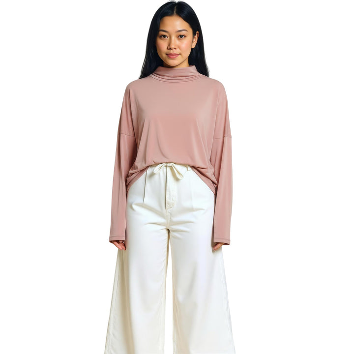 Club21 - ISSEY MIYAKE - Drape Jersey-58 Knit Top - KNIT TOPS - Light Pink