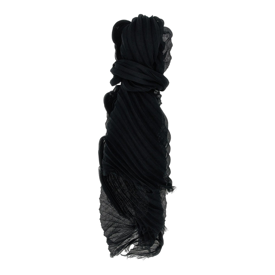 Club21 - ISSEY MIYAKE - Feather Ramie Pleats Stole - SCARVES - Black