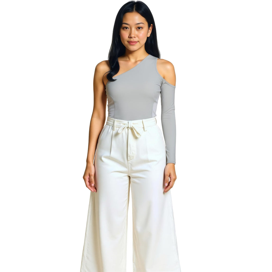 Club21 - ISSEY MIYAKE - Figure Mesh Shirt - KNIT TOPS - Light Grey