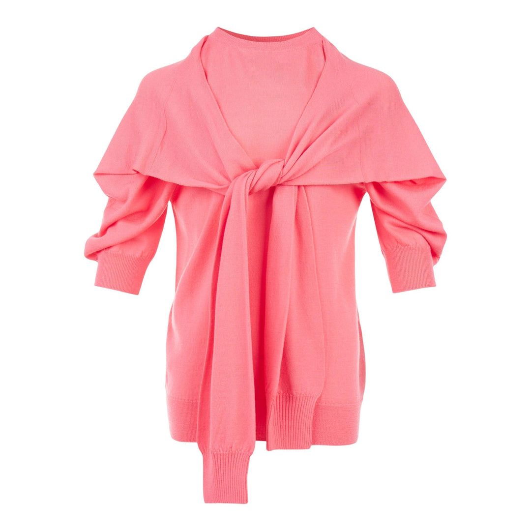 Club21 - ISSEY MIYAKE - Four-Sleeved (Wool) Top - BLOUSES - Light Pink
