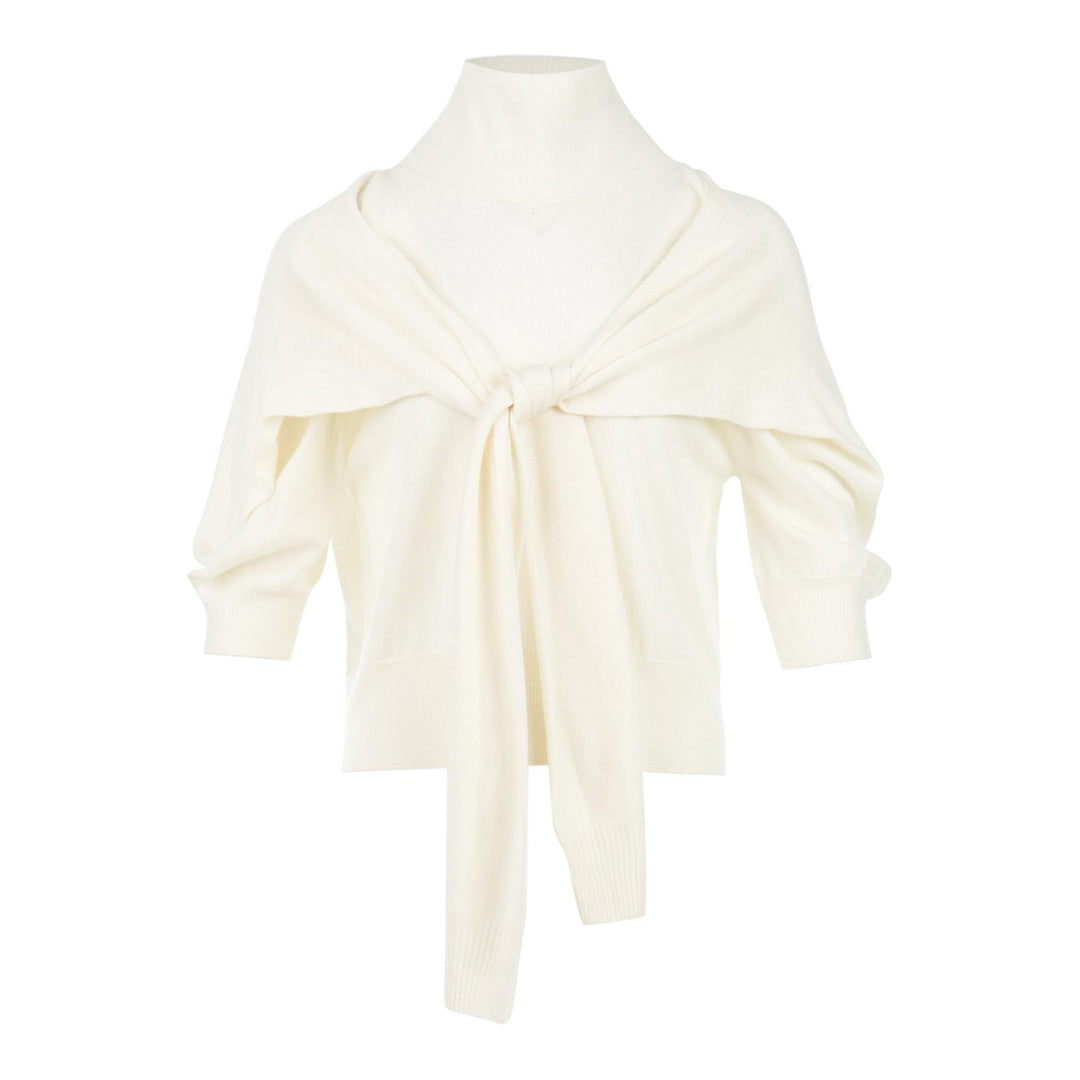 Club21 - ISSEY MIYAKE - Four-Sleeved (Wool) Top - BLOUSES - Off-White