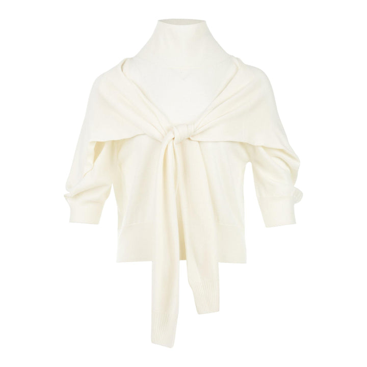 Club21 - ISSEY MIYAKE - Four-Sleeved (Wool) Top - BLOUSES - Off-White