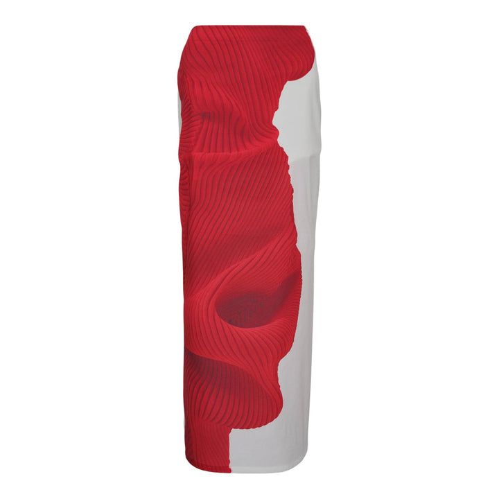 Club21 - ISSEY MIYAKE - Knit As Represented Skirt - SKIRTS - Red