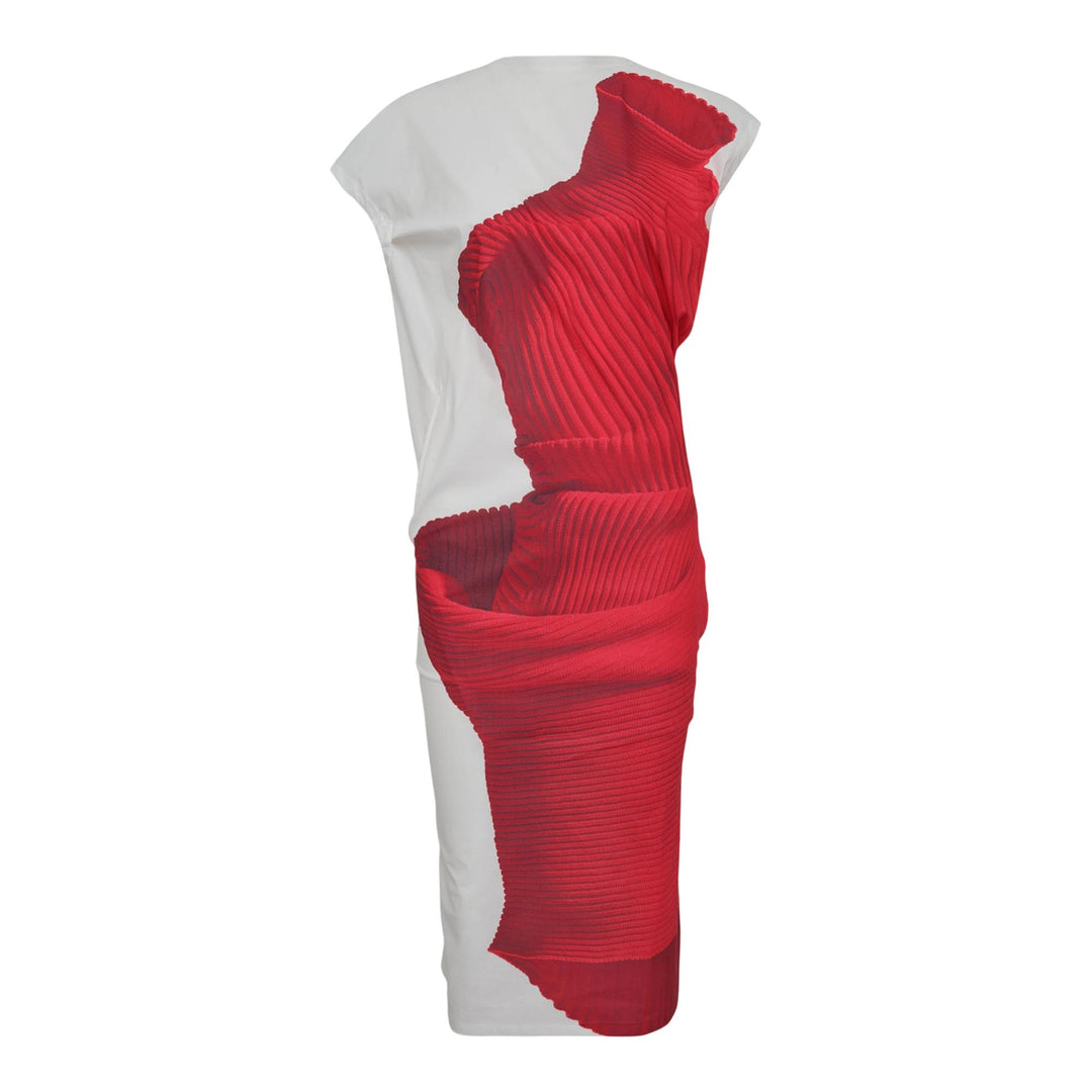 Club21 - ISSEY MIYAKE - Knit As Represented Woven Dress - WOVEN DRESSES - Red