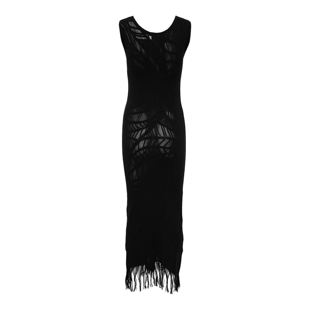 Club21 - ISSEY MIYAKE - Leaf Body Ap Knit Dress - KNIT DRESSES - Black
