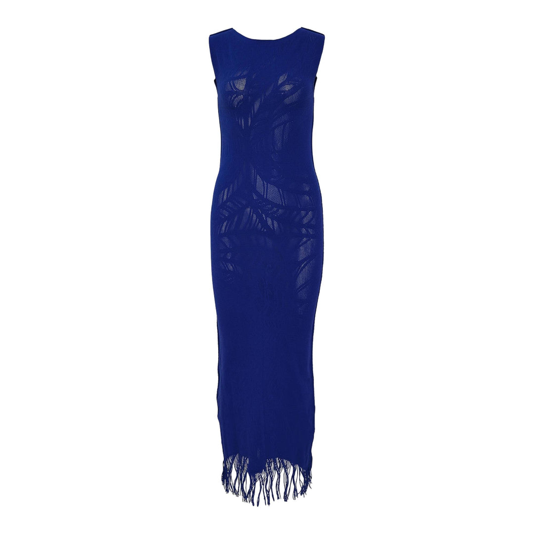Club21 - ISSEY MIYAKE - Leaf Body Ap Knit Dress - KNIT DRESSES - Dawn Blue