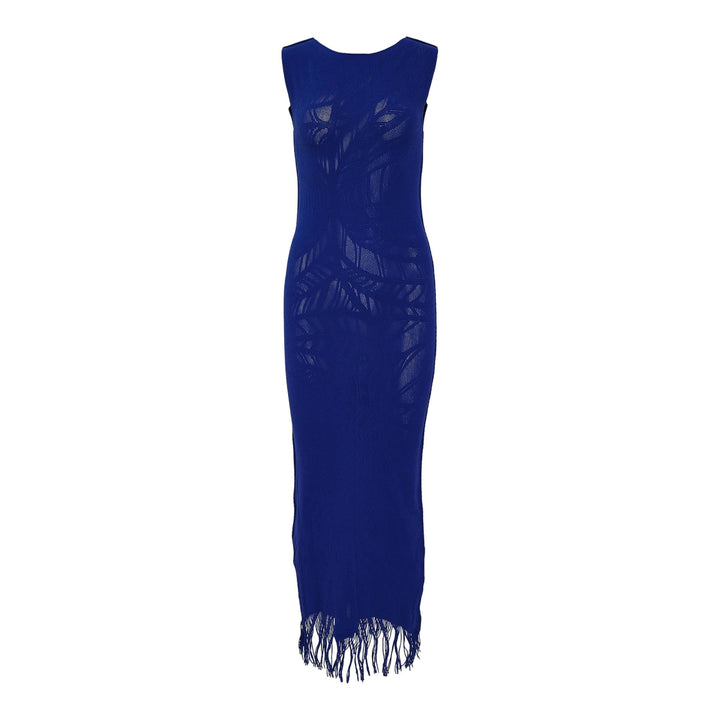 Club21 - ISSEY MIYAKE - Leaf Body Ap Knit Dress - KNIT DRESSES - Dawn Blue