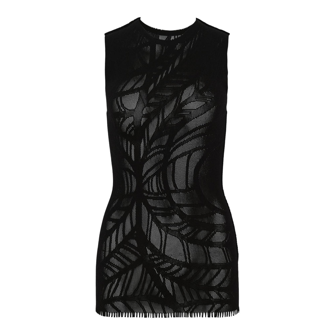 Club21 - ISSEY MIYAKE - Leaf Body Ap Knit Top - KNIT TOPS - Black