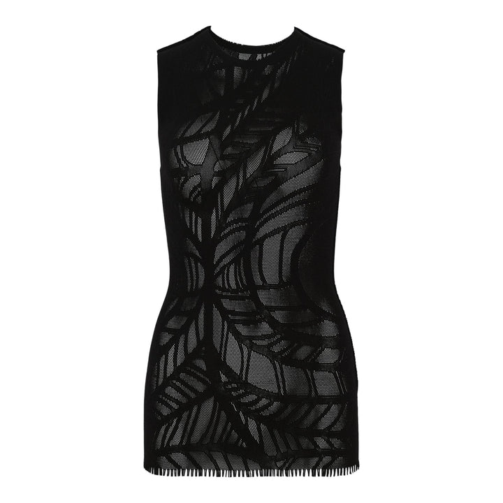 Club21 - ISSEY MIYAKE - Leaf Body Ap Knit Top - KNIT TOPS - Black