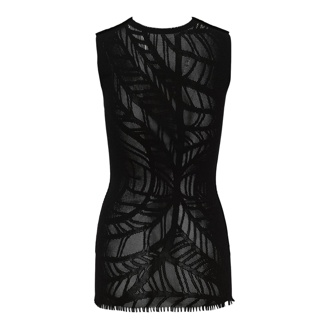 Club21 - ISSEY MIYAKE - Leaf Body Ap Knit Top - KNIT TOPS - Black