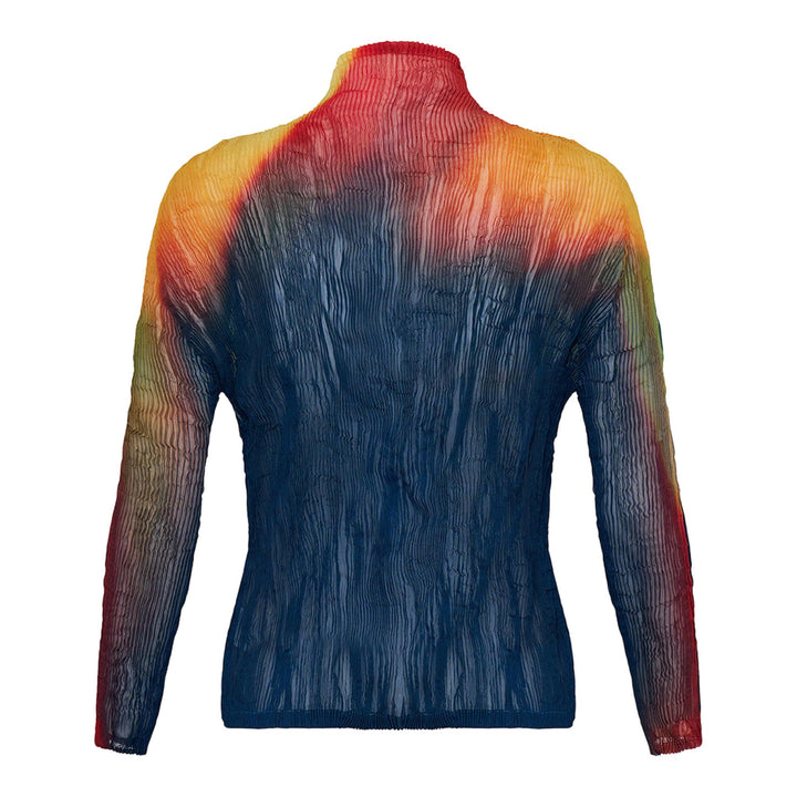 Club21 - ISSEY MIYAKE - Light Leak Chiffon Twist Woven Top - WOVEN TOPS - Orange Navy