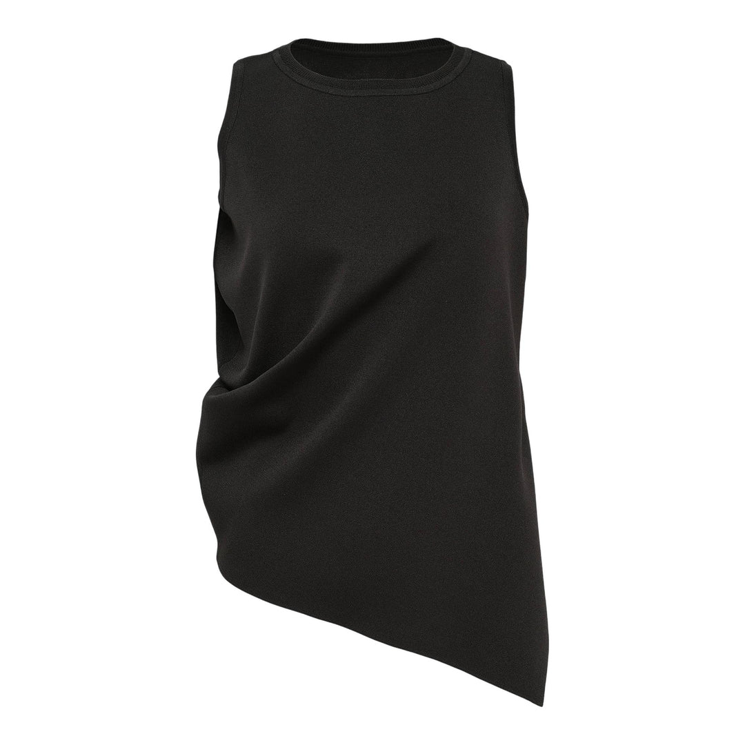 Club21 - ISSEY MIYAKE - Luster Drape Knit Top - KNIT TOPS - Black