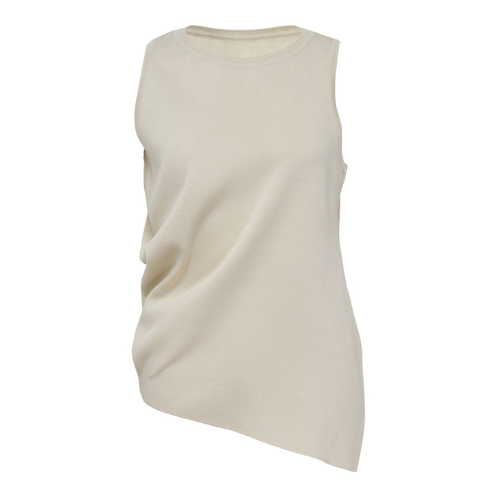 Club21 - ISSEY MIYAKE - Luster Drape Knit Top - KNIT TOPS - Kouzo Ivory