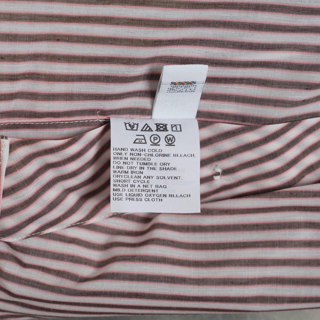 Club21 - ISSEY MIYAKE - Odd Shirt (Stripes) Woven Top - WOVEN TOPS - Khaki-Hued