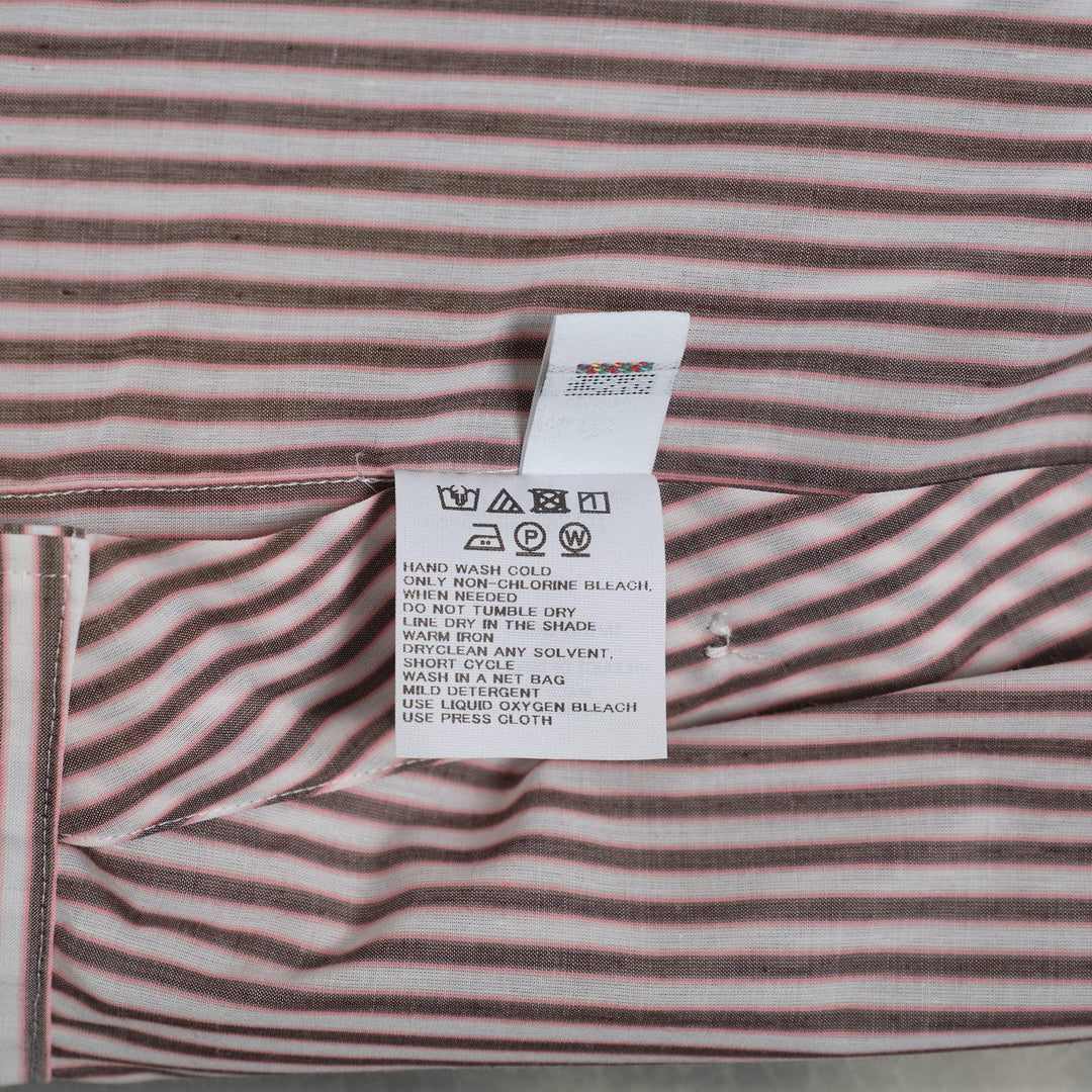 Club21 - ISSEY MIYAKE - Odd Shirt (Stripes) Woven Top - WOVEN TOPS - Pink-Hued