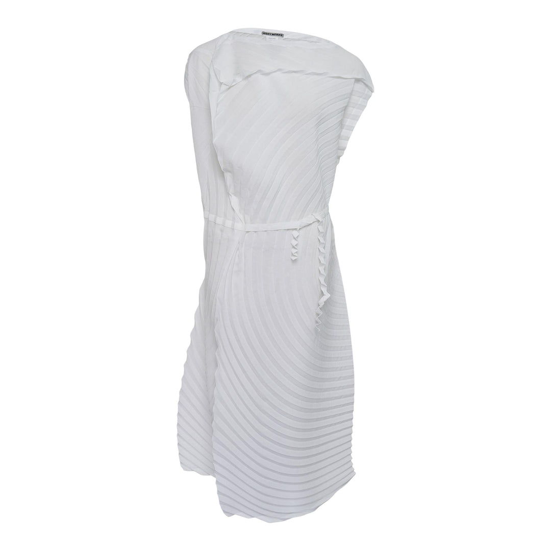 Club21 - ISSEY MIYAKE - Paper Bag Pleats Pleated Dress - PLEATED DRESSES - White