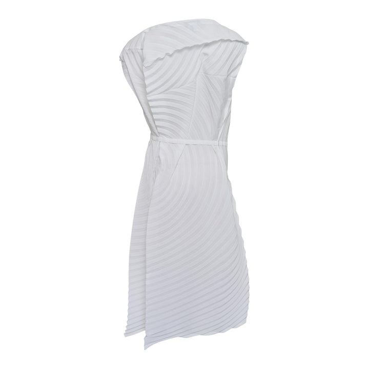 Club21 - ISSEY MIYAKE - Paper Bag Pleats Pleated Dress - PLEATED DRESSES - White