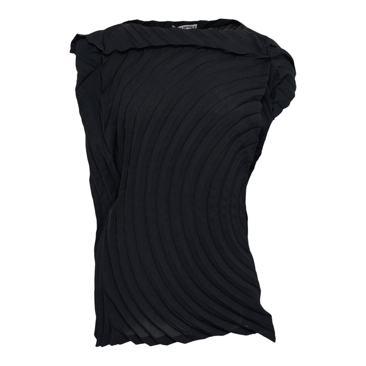 Club21 - ISSEY MIYAKE - Paper Bag Pleats Pleated Top - PLEATED TOPS - Black