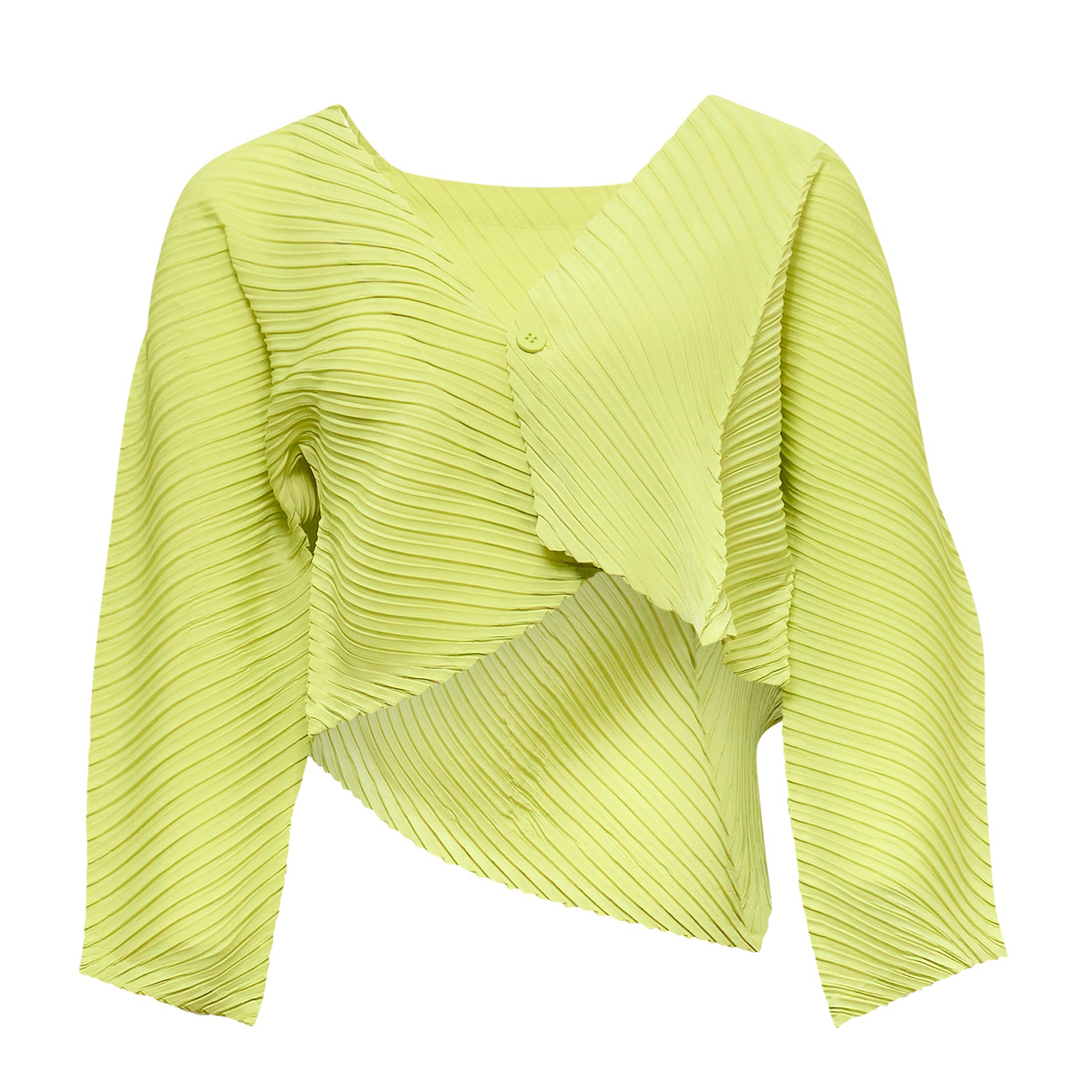 Pleated Cardigan