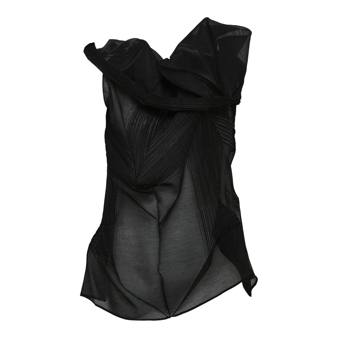 Club21 - ISSEY MIYAKE - Shade And Shaded Pleated Top - PLEATED TOPS - Black