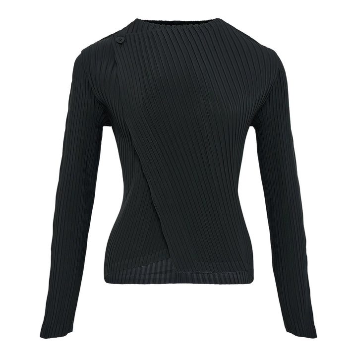 Club21 - ISSEY MIYAKE - Shadow Study Pleats Cardigan - PLEATED CARDIGANS - Black