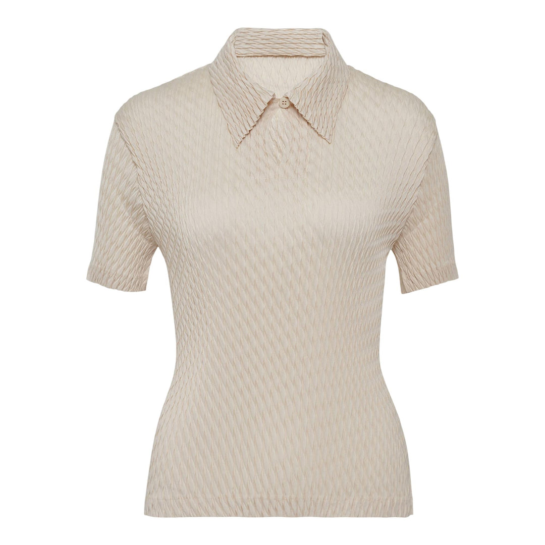 Club21 - ISSEY MIYAKE - Sleek Pleats Pleated Top - PLEATED TOPS - Ivory