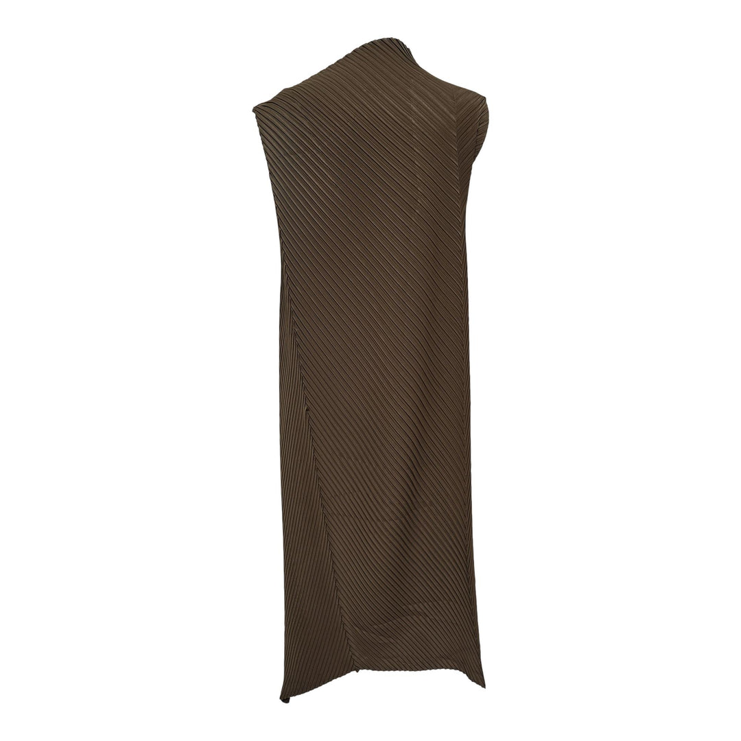 Club21 - ISSEY MIYAKE - Soft Fold Pleats Pleated Dress - PLEATED DRESSES - Khaki