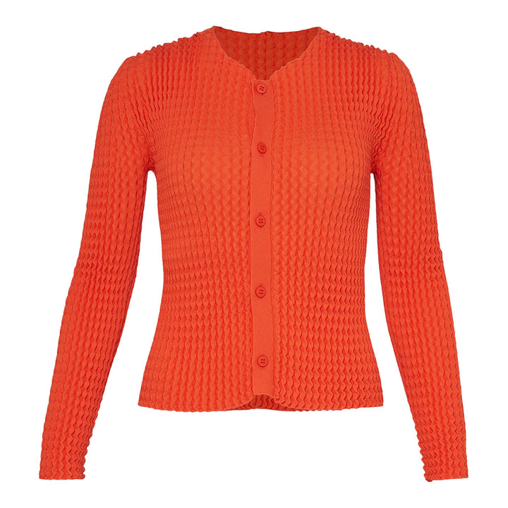 Club21 - ISSEY MIYAKE - Spongy-46 Cardigan - CARDIGANS - Orange